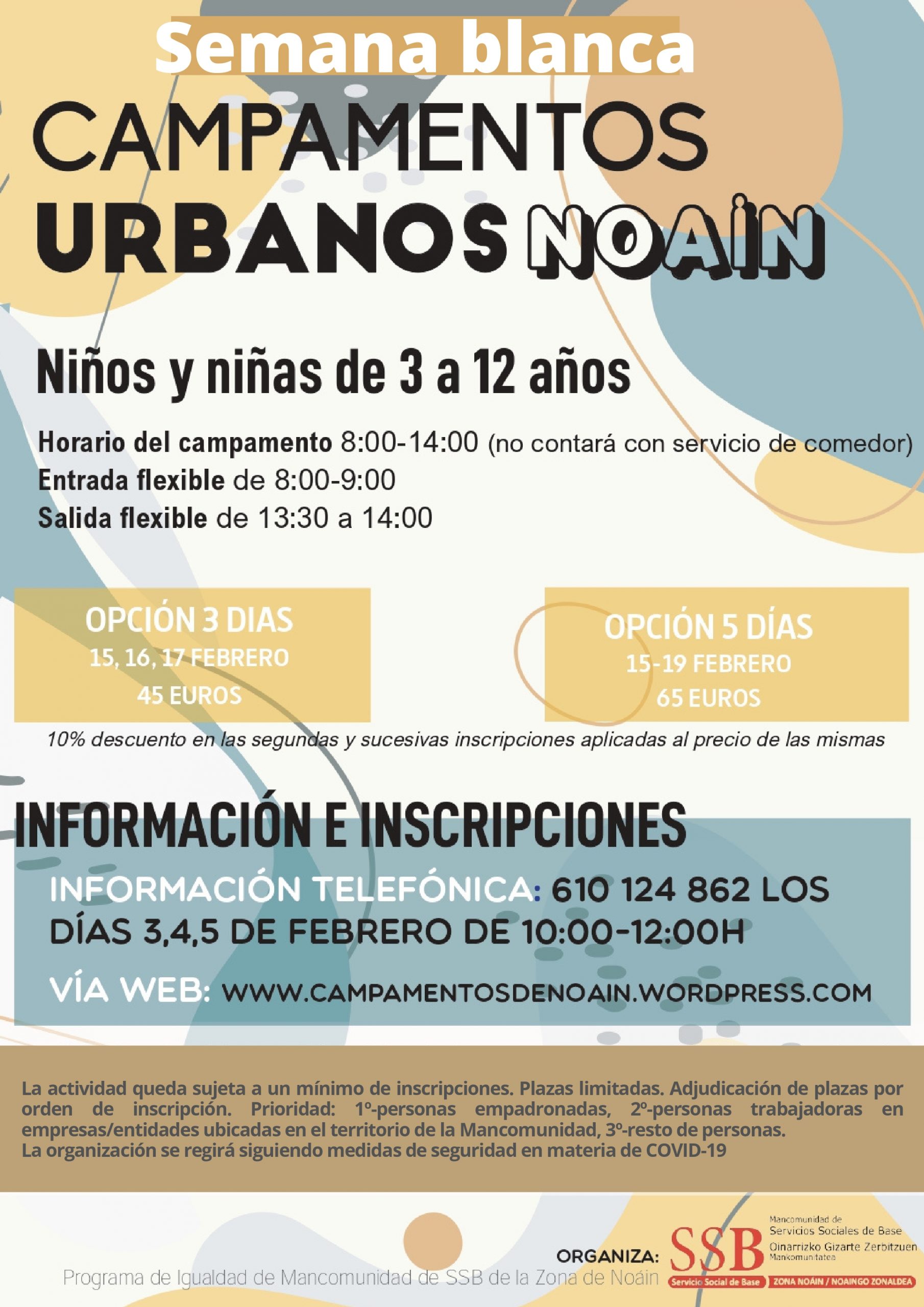 Campamentos Urbanos Semana Blanca Noáin